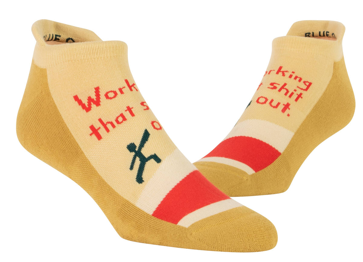Working that shit out - funny women's trainer socks | Laughing Sisters UK