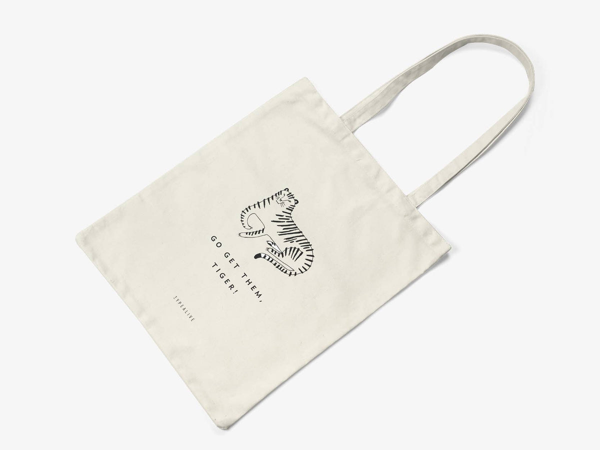 Go Get The Tiger Tote Bag | Laughing Sisters