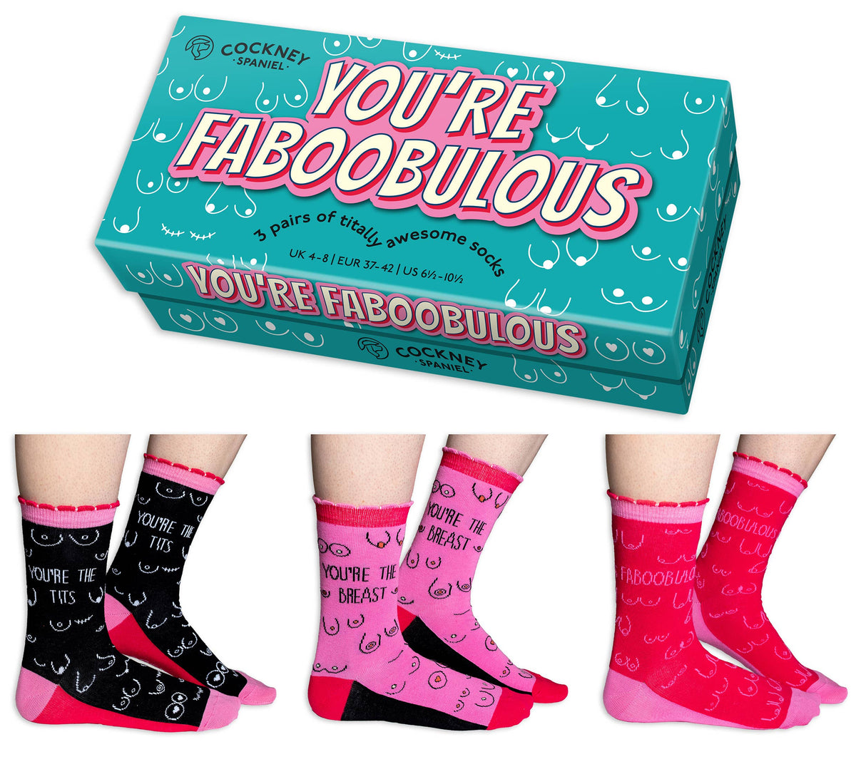 Boobs Sock Gift Set - Funny Women's Socks | Laughing Sisters UK
