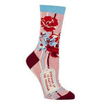 'Screwing Up' Pink Floral Motivational Womens Socks | Laughing Sisters UK