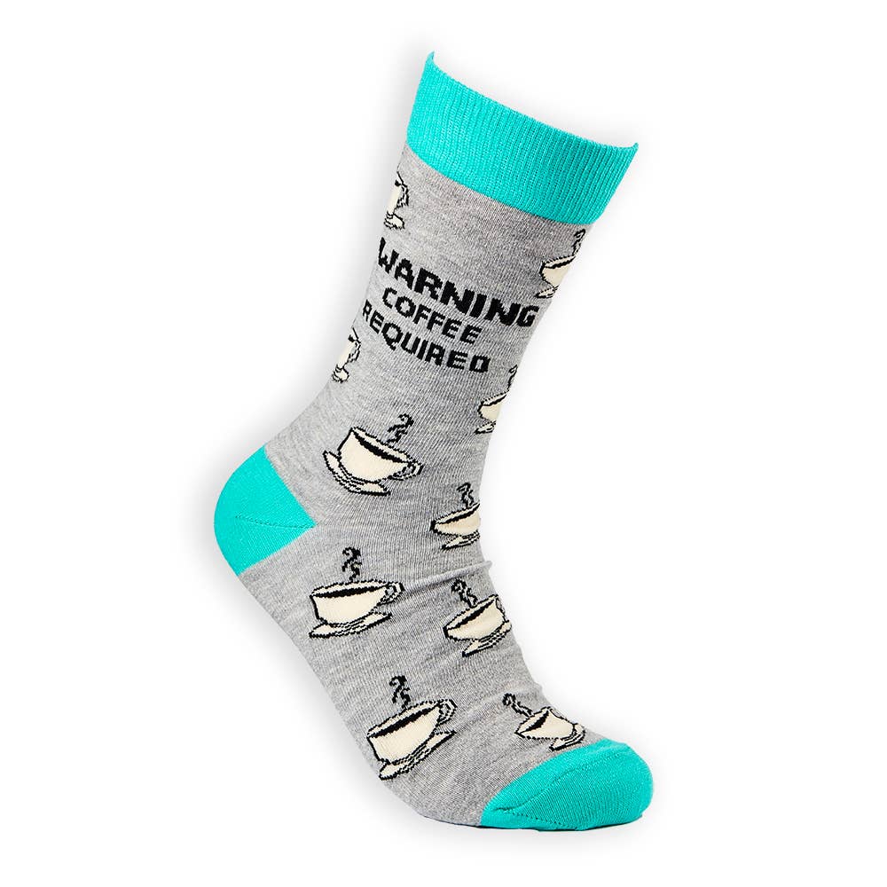 'Warning Coffee Required' Socks