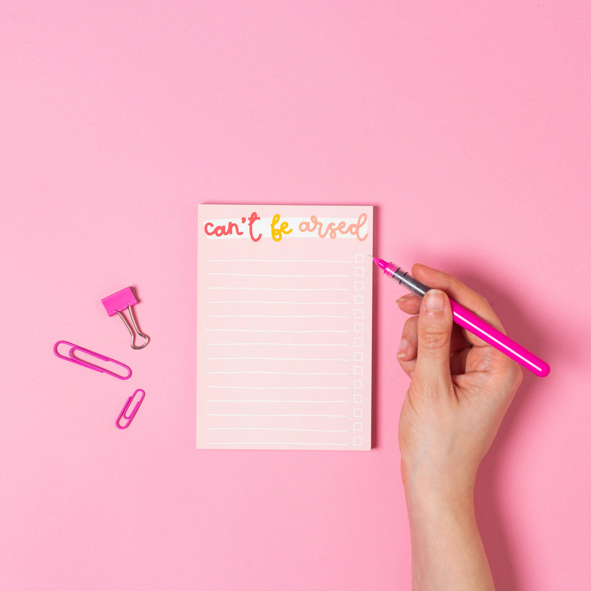 Can't Be Arsed A6 notepad - funny office stationery | Laughing Sisters UK