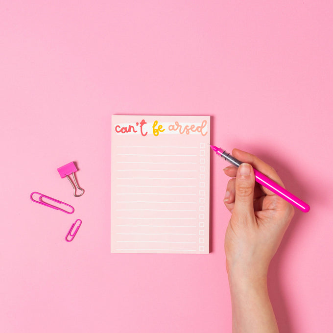 Can't Be Arsed A6 notepad - funny office stationery | Laughing Sisters UK