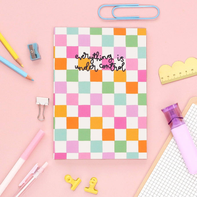 Everything is under control - colourful A5 notebook | Laughing Sisters UK