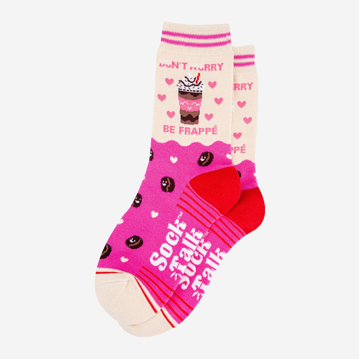 Don't worry be frappe - funny womens socks for coffee lovers | Laughing Sisters UK