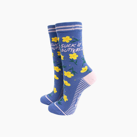 Suck it up buttercup - women's cotton socks. Funny socks for women | Laughing Sisters UK