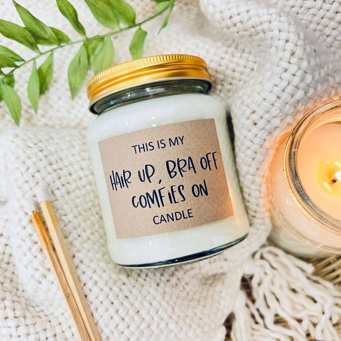 Hair up Bra off Scented Candle | Laughing Sisters
