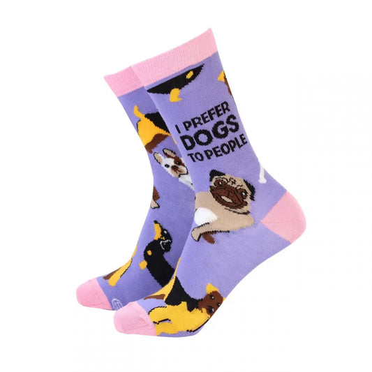 I prefer dogs to people - Women’s Bamboo Socks - Socks