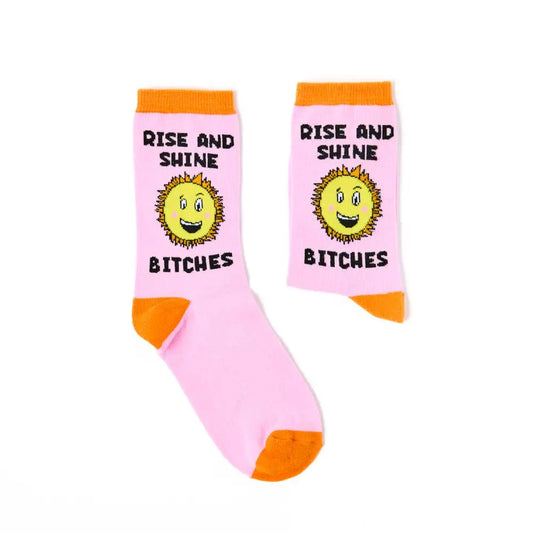 Ladies Rise and Shine B*tches Socks - Socks